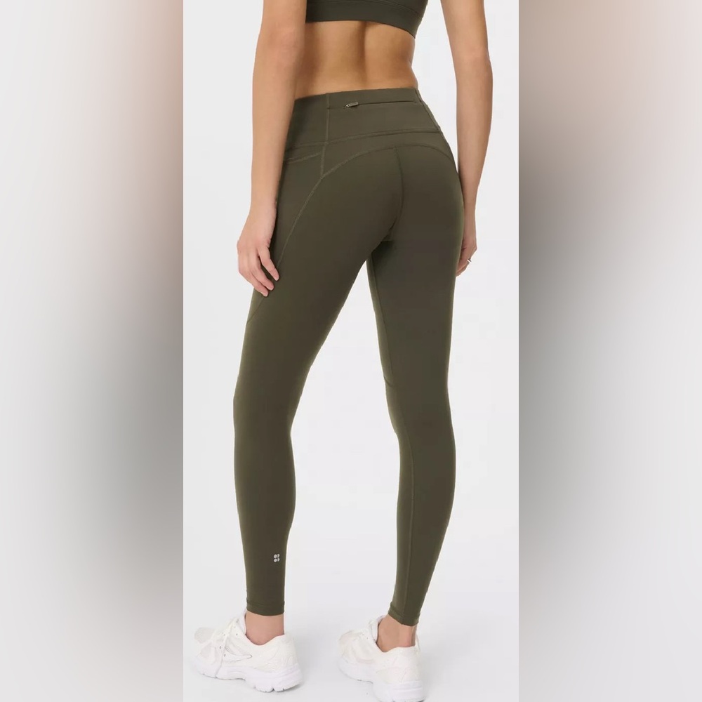 SWEATY BETTY The Super Sculpt Full Length Leggings in Olive Green Size XS - Picture 3 of 7